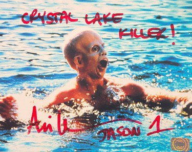 Ari Lehman Autographed Signed Friday the 13th Jason Voorhees 8x10 Photo dual Jason 1/Crystal Lake Killer!- Lehman Hologram 