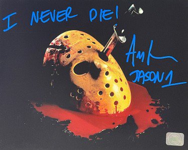 Ari Lehman Autographed Signed Friday the 13th Jason Voorhees 8x10 Photo dual Jason 1/I Never Die!- Lehman Hologram 