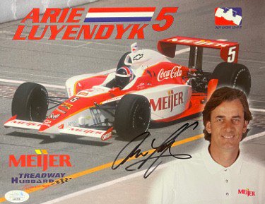 Arie Luyendyk Autographed Signed Meijer Treadway Hubbard Racing Indy Car 8.5x11 Photo- JSA #LL60508 