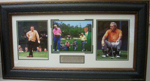 Arnold Palmer 4 Time Augusta Masters Champion 3 Photo Premium Leather Framing