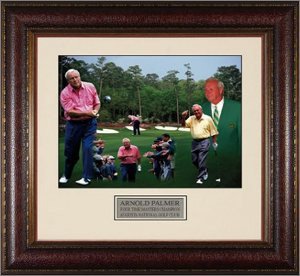 Arnold Palmer "50 Years" Masters at Augusta Collage 11x14 Photo - Premium Leather Framing 