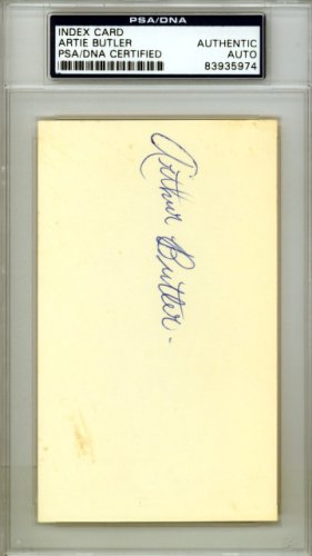 Arthur "Artie" Butler Autographed 3X5 Index Card St. Louis Cardinals PSA/DNA