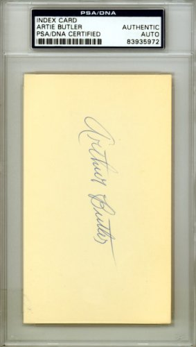 Arthur "Artie" Butler Autographed 3X5 Index Card St. Louis Cardinals PSA/DNA