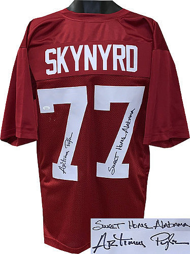 Artimus Pyle Autographed Signed Lynyrd Skynyrd Crimson Custom Stitched #77 Jersey Sweet Home Alabama XL- JSA Witnessed Hologram 