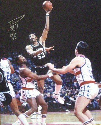 Artis Gilmore Autographed Signed San Antonio Spurs 16x20 Photo HOF 2011 vs Bullets 