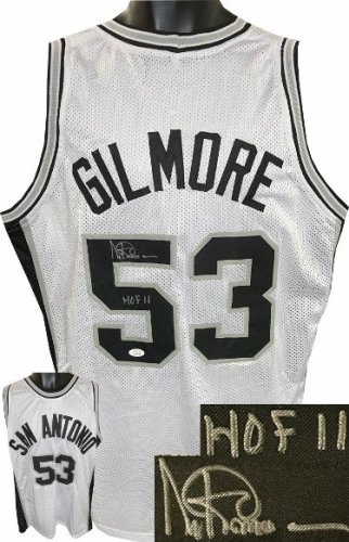 Artis Gilmore Autographed Signed San Antonio White TB Custom Stitched Pro Style Basketball Jersey HOF 11 XL- JSA Witnessed 