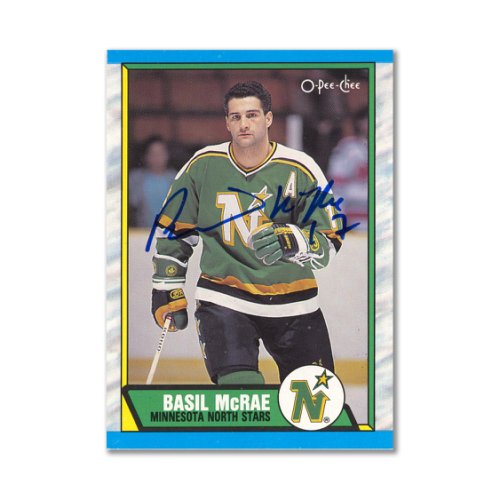 Autographed Signed 1989-90 O-Pee-Chee #216 Basil McRae Rookie Card