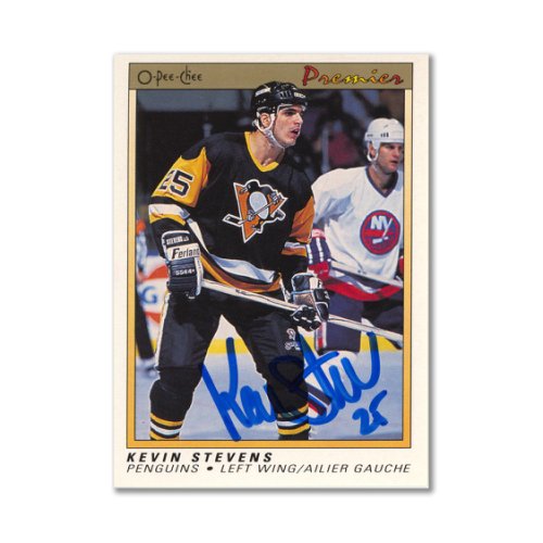 Autographed Signed 1990-91 OPC Premier #111 Kevin Stevens Rookie Card