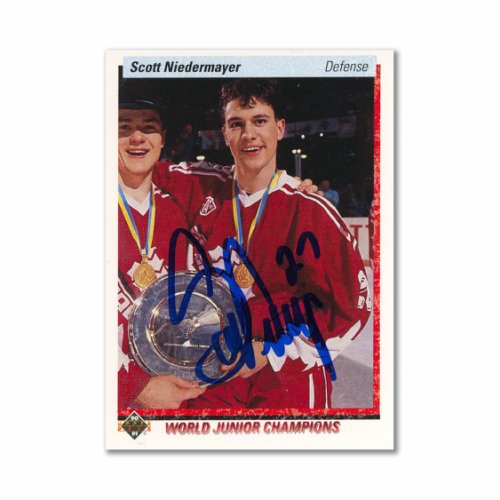 Autographed Signed 1990-91 Upper Deck #461 Scott Niedermayer Rookie Card