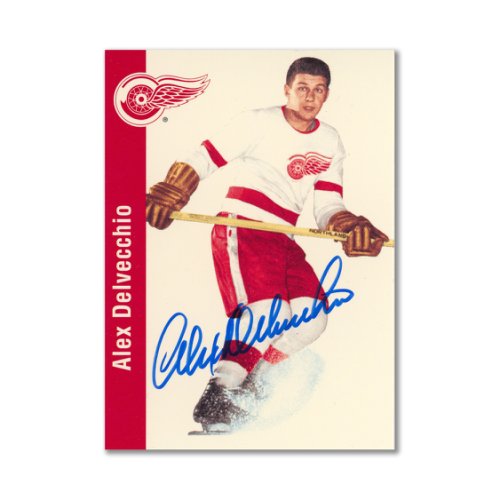 Autographed Signed 1994 Parkhurst Missing Link #59 Alex Delvecchio Hockey Card