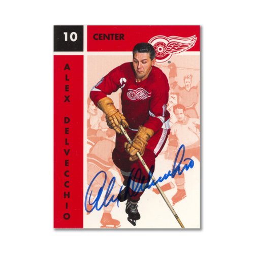 Autographed Signed 1995 Parkhurst Missing Link #53 Alex Delvecchio Hockey Card