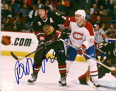 Autographed Signed Boris Moronov Photo - Chicago Blackhawks - Autographs