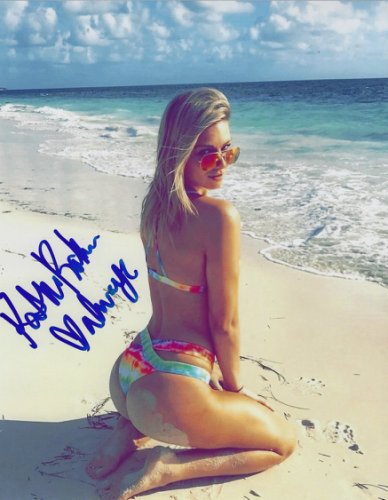 Autographed Signed Katrina Baker UFC & Mma Ring Girl 8X10 Photo With COA - Autographs 