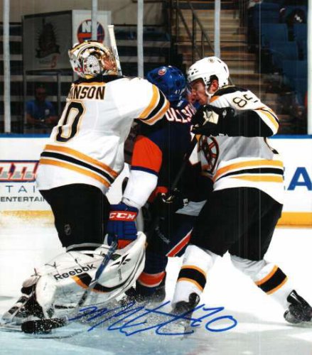 Autographed Signed Mike Hutchinson Boston Bruins Photo - Autographs 
