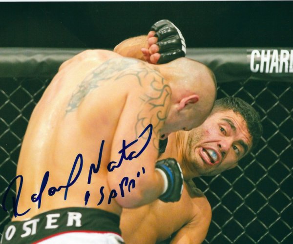 Autographed Signed Rafael Natal UFC & Mma 8X10 Photo With COA - Autographs 