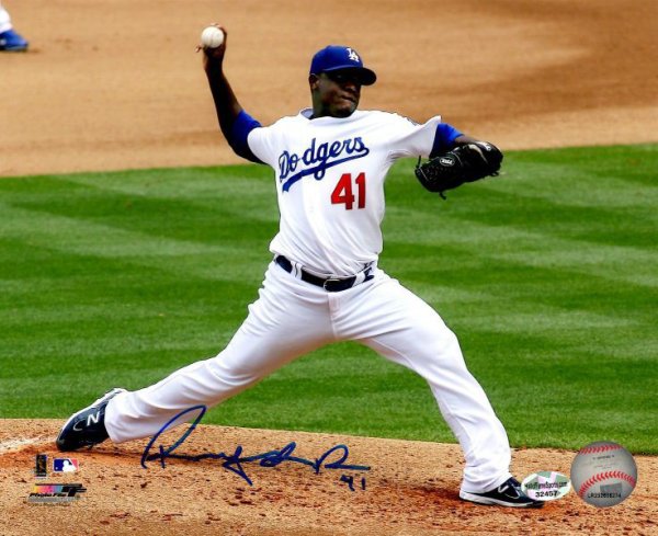 Autographed Signed Rubby Delarosa 8X10 Los Angeles Dodgers Photo - Autographs 