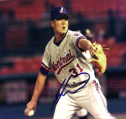 Autographed Signed Sunny Kim Montreal Expos Photo - Autographs