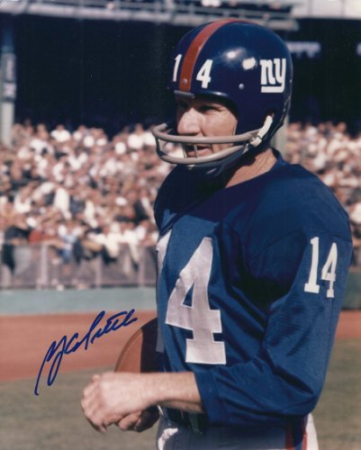 Autographed Signed Y. A. Tittle 8X10 HOF New York Giants Photo - Autographs 