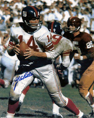 Autographed Signed Y. A. Tittle 8X10 HOF New York Giants Photo - Autographs 
