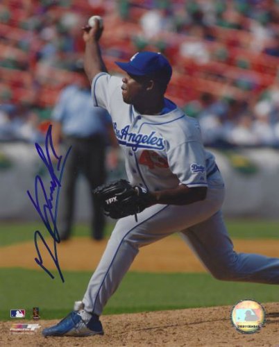 Autographed Signed Yhancy Brazoban 8X10 Los Angeles Dodgers Photo - Autographs 