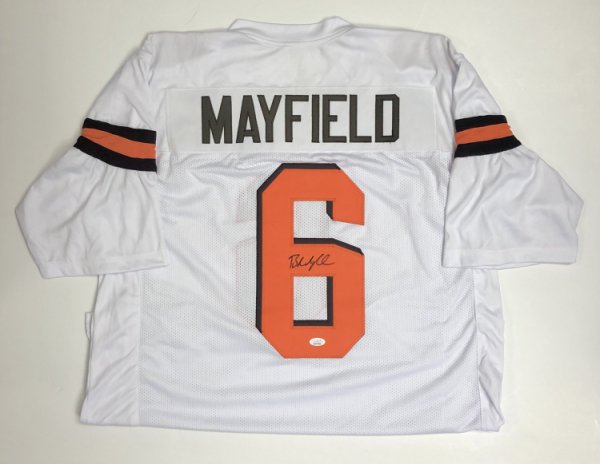Baker Mayfield Cleveland Browns Autographed Signed White Jersey - JSA Authentic 