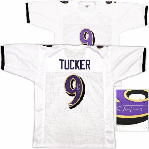 Baltimore Ravens Justin Tucker Autographed White Jersey JSA