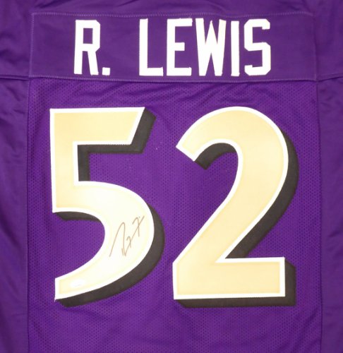 Baltimore Ravens Ray Lewis Autographed Purple Jersey JSA