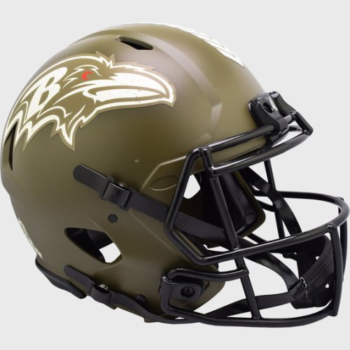 Baltimore Ravens Speed Football Helmet SALUTE TO SERVICE