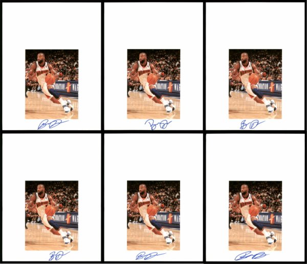 Baron Davis Autographed Signed 8.5X11 Photo 12 Count Lot Golden State Warriors #194024 