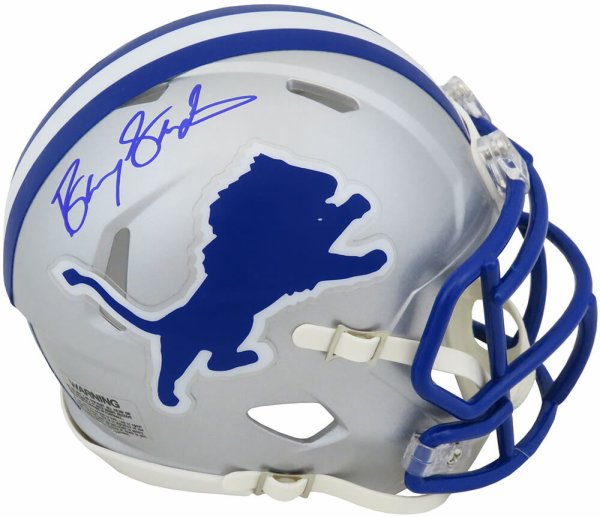 Barry Sanders Autographed Signed Detroit Lions Throwback Riddell Speed Mini Helmet 