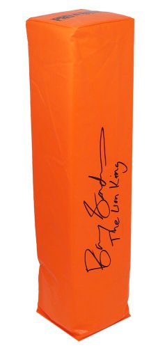 Barry Sanders Autographed Signed Orange Endzone Football Pylon w/The Lion King 