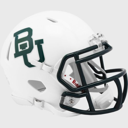Baylor Bears NCAA Mini Speed Football Helmet White Metallic 