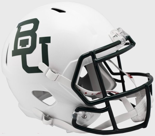Baylor Bears Speed Replica Football Helmet White Metallic 