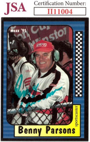 Benny Parsons Autographed Signed NASCAR 1991 Maxx Charlotte Racing On Card Auto #231- JSA #II11004 