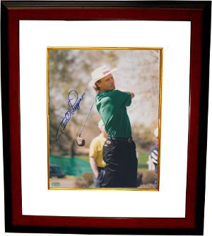 Bernhard Langer Autographed Signed PGA Golf 8x10 Photo Custom Framing - Mounted Memories Hologram 