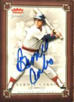 Bernie Carbo Autographed Signed 2004 Fleer Greats Of The Game Card - Autographs