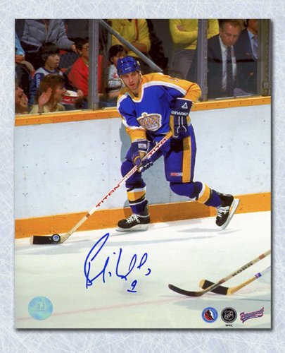 Bernie Nicholls Autographed Signed Los Angeles Kings Puck Rush 8x10 Photo