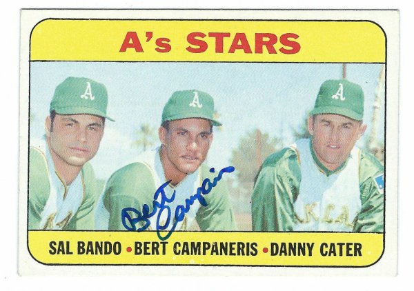 Bert Campaneris Autographed Signed 1969 Topps Card - Autographs
