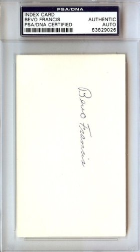 Bevo Francis Autographed Signed 3X5 Index Card Rio Grande College Red Storm PSA/DNA