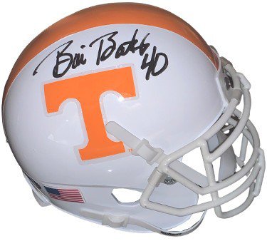 Bill Bates Autographed Signed Tennessee Volunteers Schutt NCAA Authentic Mini Helmet #40- PSA Authentic 
