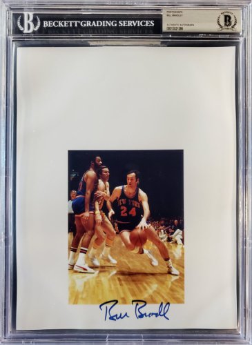 Bill Bradley Autographed Signed 8.5X11 Photo Sheet New York Knicks Beckett Beckett 