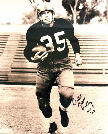 Bill Dudley Autographed Signed Pittsburgh Steelers 16x20 Vintage Sepia Photo dual Bullet & HOF 66 (black sig) 