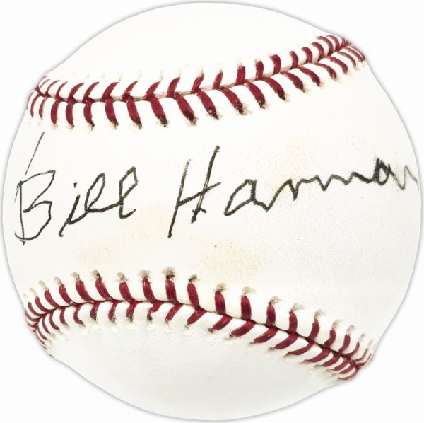 Bill Harman Autographed Signed Official MLB Baseball Philadelphia Phillies Beckett Beckett Qr #Bn13212 