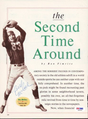 Bill Mccoll Autographed Signed Magazine Page Photo Chicago Bears PSA/DNA 