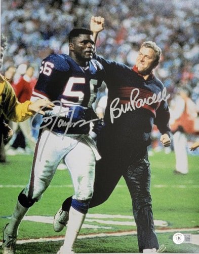 Bill Parcells & Lawrence Taylor Autographed Signed New York Giants 11X14 Photo Beckett Witnessed 