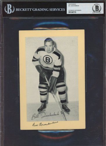 Bill Quackenbush Autographed Signed 1944-63 Beehive Group 2 5.5X8 Photo Boston Bruins Beckett Beckett 