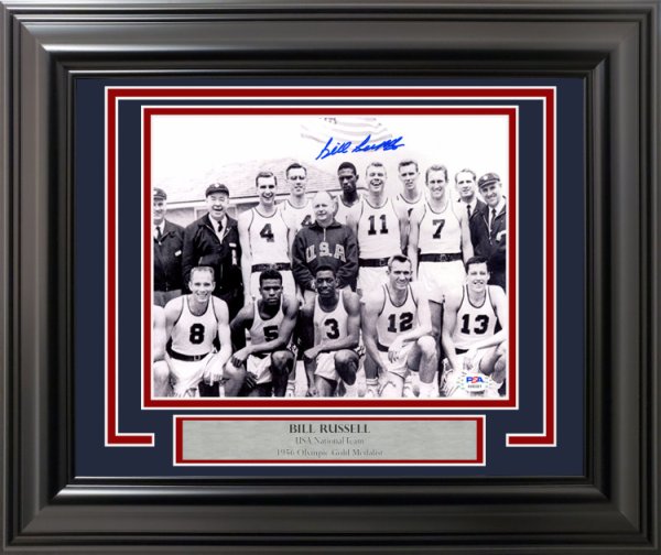 Bill Russell Autographed Signed Framed 8X10 Photo Team Usa Basketball 1956 Olympics PSA/DNA 