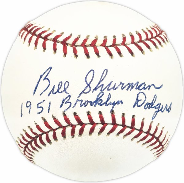 Bill Sharman Autographed Signed Official Nl Baseball Brooklyn Dodgers "1951 Brooklyn Dodgers" Beckett Beckett Qr #Bm25919 