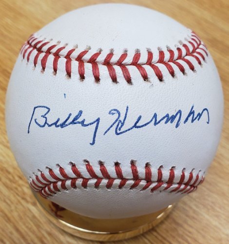 Billy Herman Autographed Signed Official Americanleague Baseball - JSA - Autographs