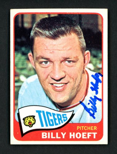 Billy Hoeft Autographed 1965 Topps Card #471 Detroit Tigers #157140
